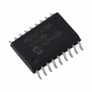 PIC16F628A-I/SO – PIC series Microcontroller IC 8-Bit 20MHz 3.5KB (2K x 14) FLASH 18-SOIC from Microchip Technology.