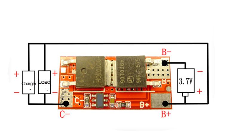 BMS 1S 10 Amper 18650 Li-ion Lipo Lithium Battery Protection Circuit ...