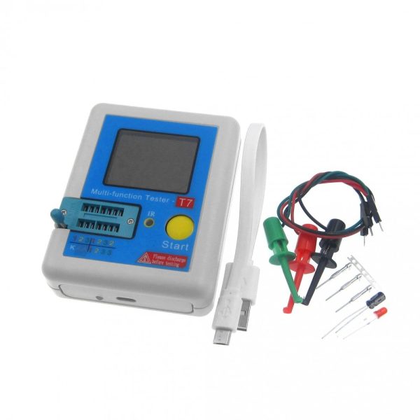 ESR LCR Tester универсальный тестер радиокомпонентов Транзистор тестер Multi-function Tester - T7 Transistor Tester Diode Capacitance ESR LED IR Zener