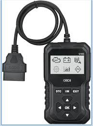 Сканер OBD2 v410 - Универсальный диагностический инструмент для автомобилей с чтением/стиранием кодов неисправностей двигателя, проверкой готовности I/M, потоковыми данными в реальном времени, тестами на выбросы и руководством 12045 для транспортных средств OBD II с 1996 года, обслуживание техники, удобный интерфейс, эргономичная раскладка кнопок - Зображення 4
