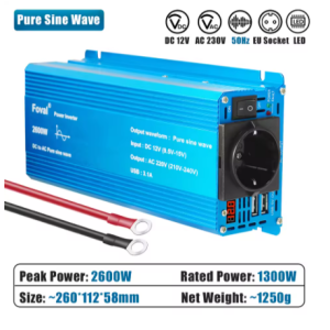 Купити Інвертор Foval 2600W 12-220V Чистий Синус